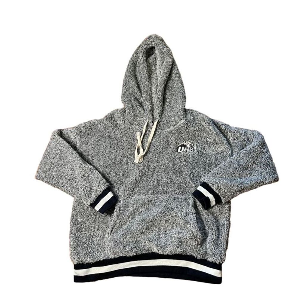 Spirit Jersey UNH Fuzzy Hoodie Cozy Sherpa Pullover Gray S‎